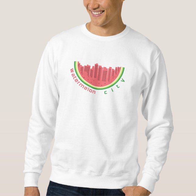 Vattenmelon Stad Lång Ärmad Tröja (Framsida)
