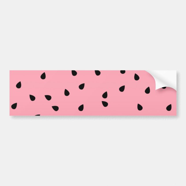 Vattenmelon Svarta Frön Sommar Vibes Saftig Rosa Bildekal (Framsidan)