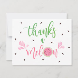 Vattenmelon Tack för en Melon Tacksamhetskort Kort