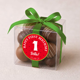 Vattenmelon tema födelsedagsdekal runt klistermärke