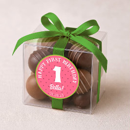 Vattenmelon tema födelsedagsdekal runt klistermärke