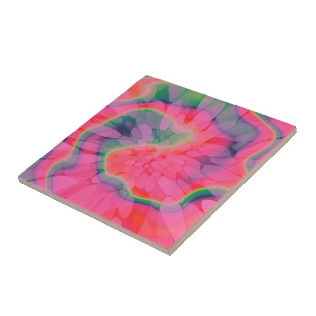 Vattenmelon Tie-dye Kakelplatta (Sidan)