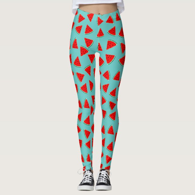 Vattenmelon Triangles Leggings (Framsida)