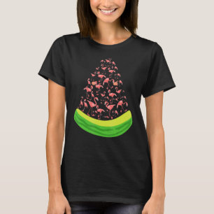 Vattenmelon Tropical Animal Bird Exotic Rosa Flami T Shirt
