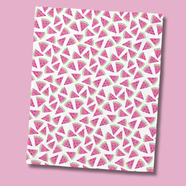 Vattenmelon tropiskt fruktmönster fleecefilt (Watermelon fleece blanket)
