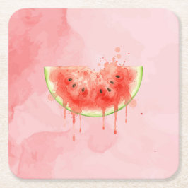 Vattenmelon Underlägg Papper Kvadrat