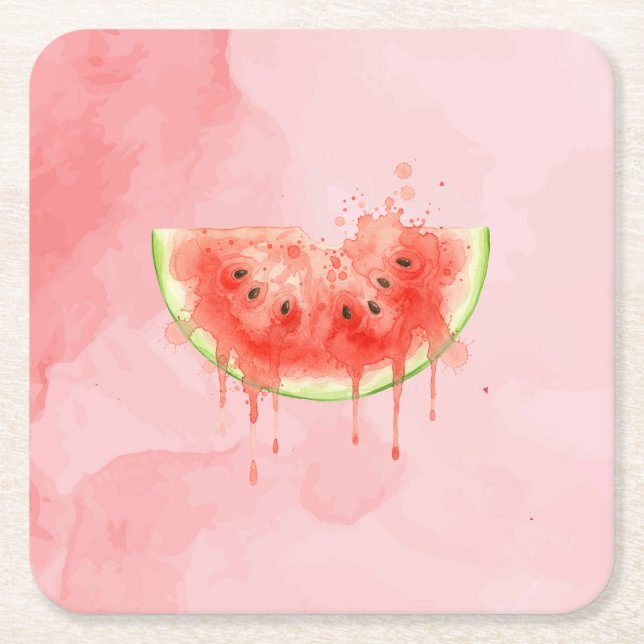 Vattenmelon Underlägg Papper Kvadrat (Framsidan)
