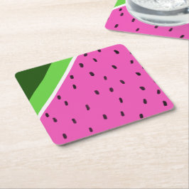 Vattenmelon Underlägg Papper Kvadrat