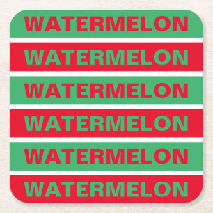 Vattenmelon Underlägg Papper Kvadrat