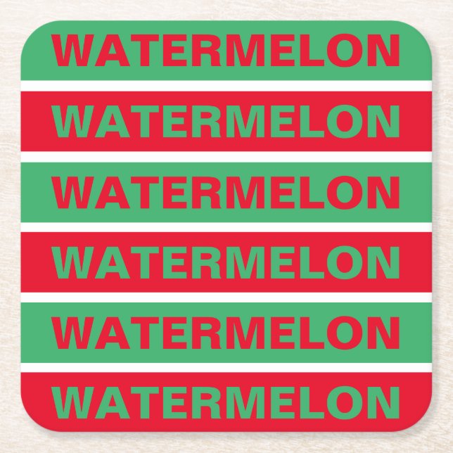 Vattenmelon Underlägg Papper Kvadrat (Framsidan)