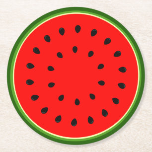 Vattenmelon Underlägg Papper Rund