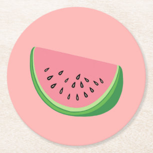 Vattenmelon Underlägg Papper Rund