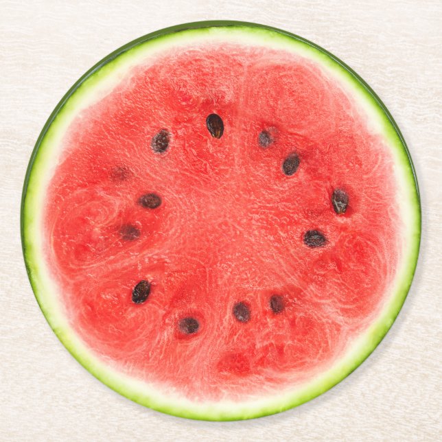vattenmelon underlägg papper rund (Framsidan)