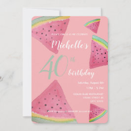 Vattenmelon Vattenfärg Hand-målad Inbjudningar