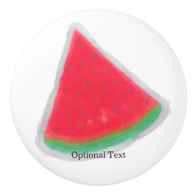 Vattenmelon Vattenfärg Skiva av frukt Anpassad Knopp (Framsidan)