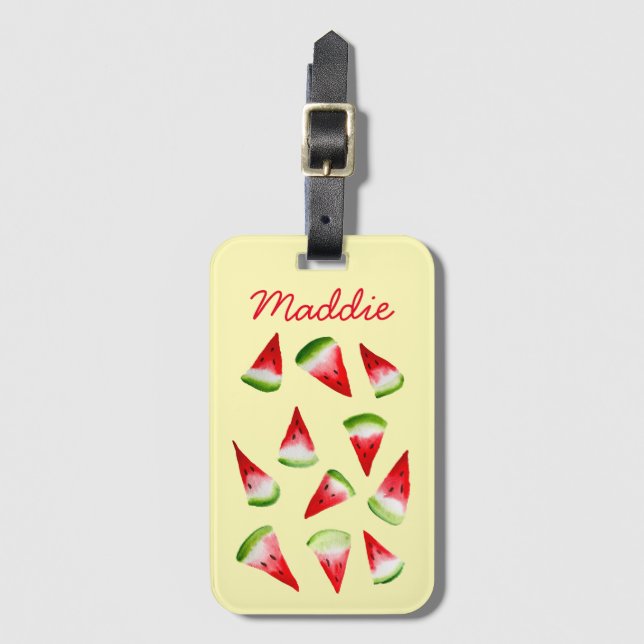 Vattenmelon vattenfärgssöt frukt bagagebricka (Framsida vertikal)