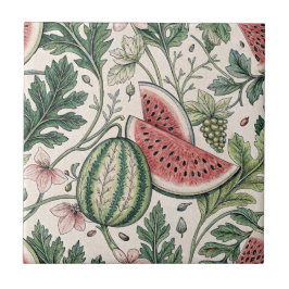 Vattenmelon vintage elegant sömlös mönster kakelplatta
