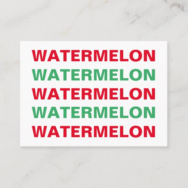 Vattenmelon Visitkort (Framsida)