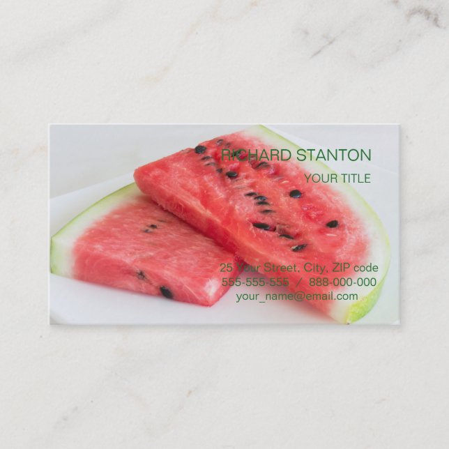 Vattenmelon Visitkort (Framsida)