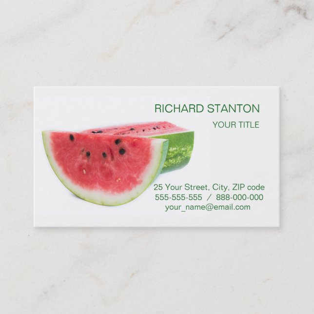 Vattenmelon Visitkort (Framsida)