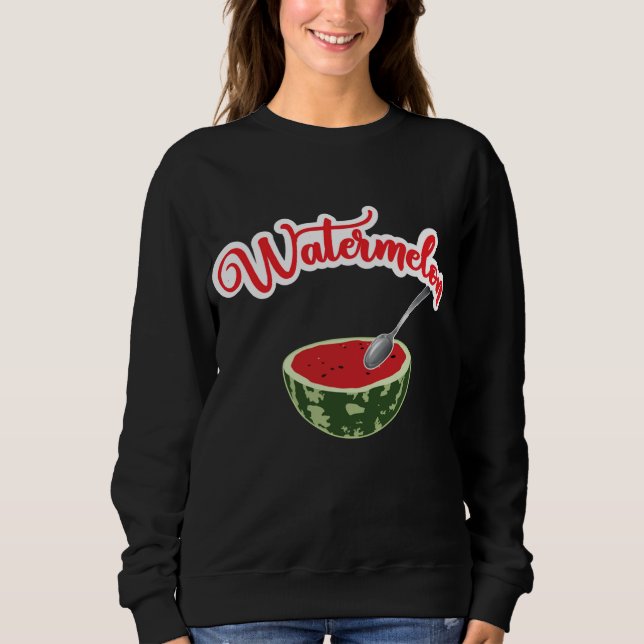 Vattenmelon - Watermelon Spoon Cute Fruit T Shirt (Framsida)
