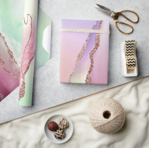 Vattenmelonagat Neo Mint Grönt och Cassis Rosa Presentpapper