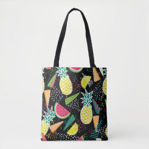 Vattenmelonananas: Geometriskt sjölöst Mönster Tygkasse