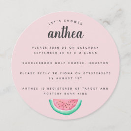 vattenmelonbaby shower inbjudningar