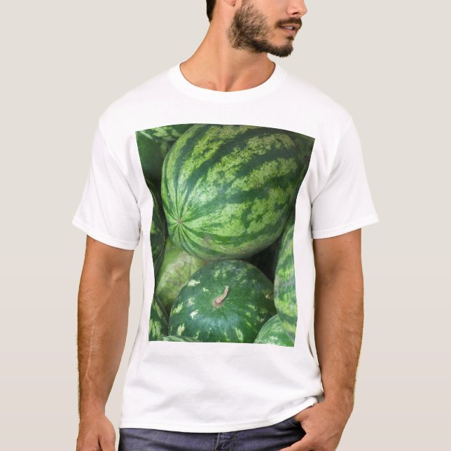 Vattenmelonbakgrund T-shirt (Framsida)