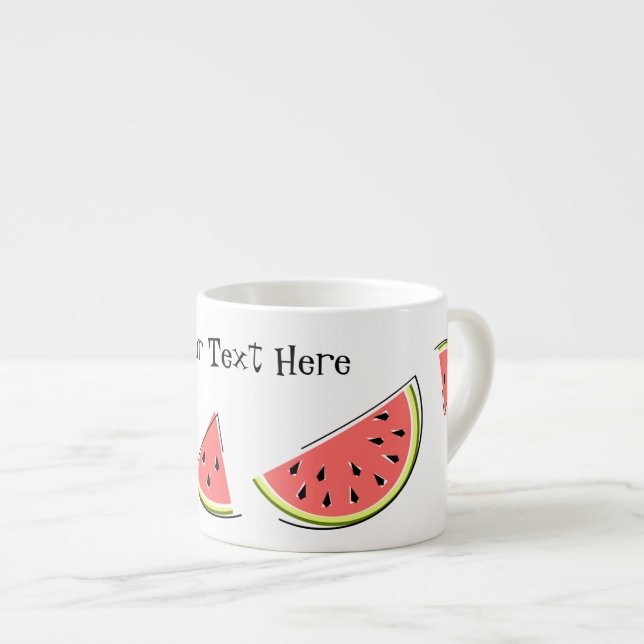 Vattenmelonbitar Text Espressomugg (Framsida höger)
