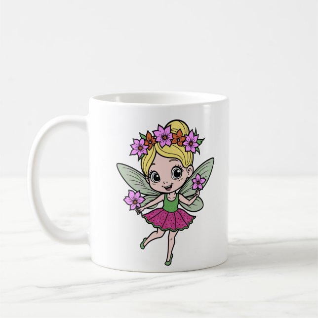 Vattenmelonblomma Änglavardagsmugg Kaffemugg (Vänster)