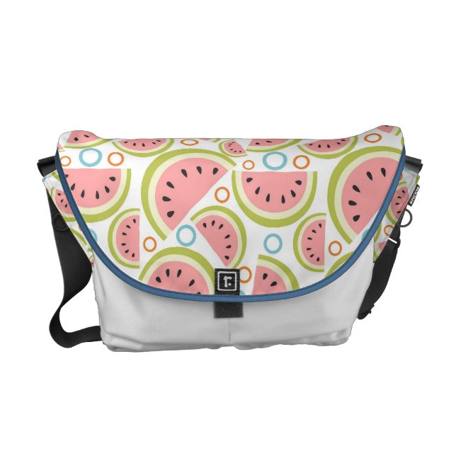 Vattenmeloncirklar Messenger Bag (Framsidan)
