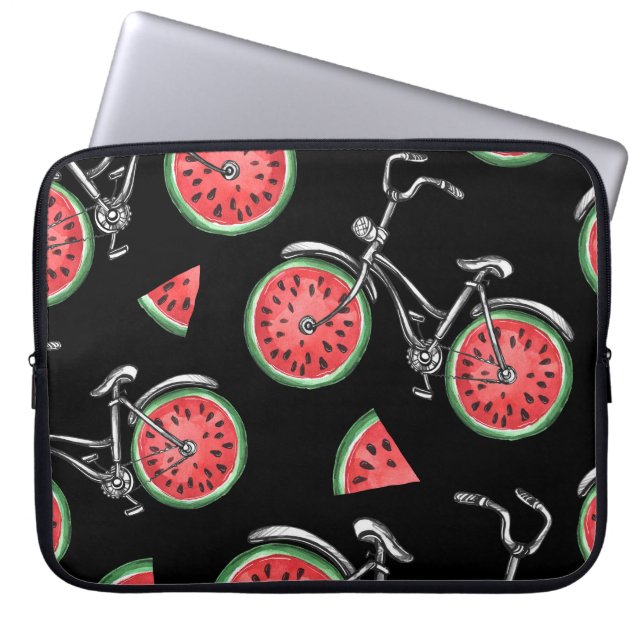 Vattenmeloncyklar, sommaren mönster. laptop fodral (Framsidan)