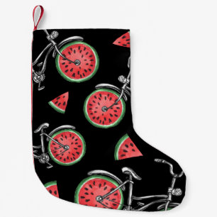 Vattenmeloncyklar, sommaren mönster. liten julstrumpa