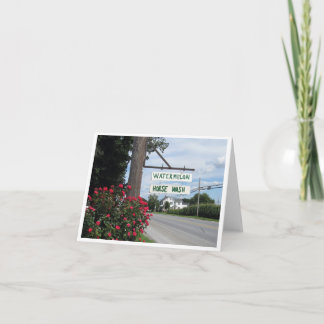 Vattenmelonen och hästen tvättar undertecknar kort