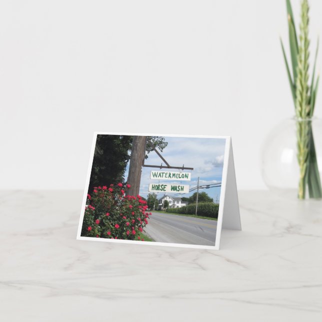 Vattenmelonen och hästen tvättar undertecknar kort (Framsida)