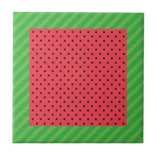 Vattenmelonens rosa och grönt sommaren mönster kakelplatta