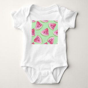Vattenmelonens vattenfärg, sömlös sommar mönster. t shirt