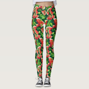 Vattenmeloner, kalk, vattenmelon löv, liten kalk f leggings