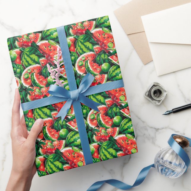 Vattenmeloner, kalk, vattenmelon löv, liten kalk f presentpapper (Gifting)