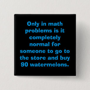 Vattenmeloner Math-knapp Knapp