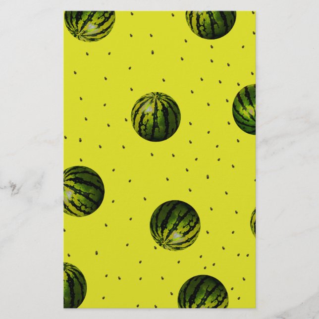 Vattenmeloner och fröprodukter brevpapper (Framsida)