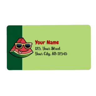 Vattenmelonetikett för Tecknad Fraktsedel