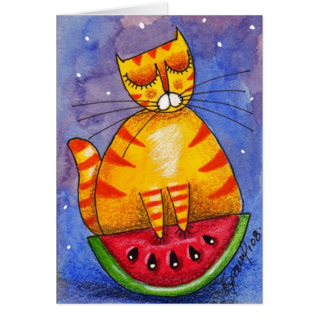 Vattenmelonfartyg - kort (Framsidan)