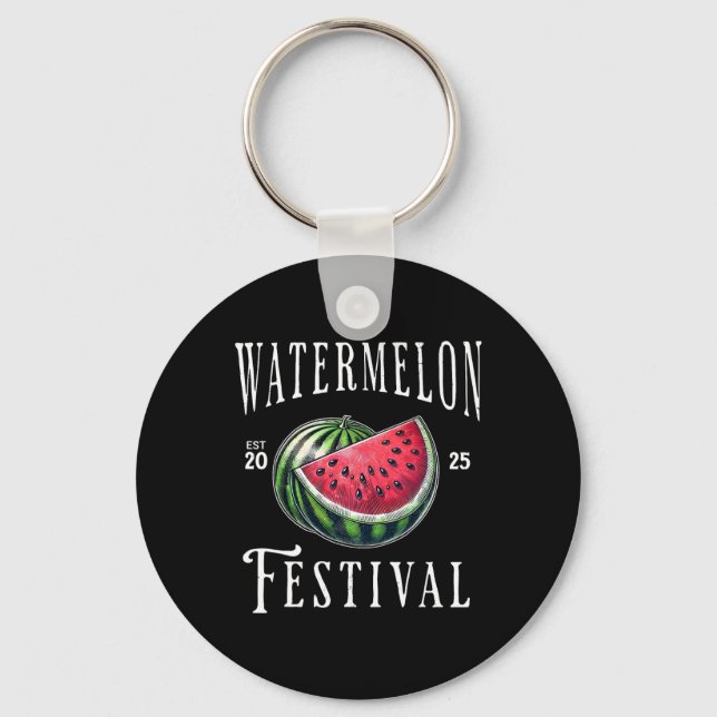 Vattenmelonfestivalen 2025 Melon Frukter Sommarled Nyckelring (Framsida)
