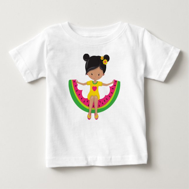 Vattenmelonflicka, latinsk flicka, klänning, flipf t shirt (Framsida)