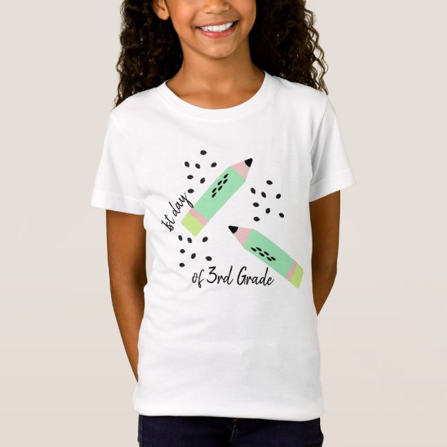 Vattenmelonfrön Tillbaka till skolan  Första dagen T Shirt (Framsida)