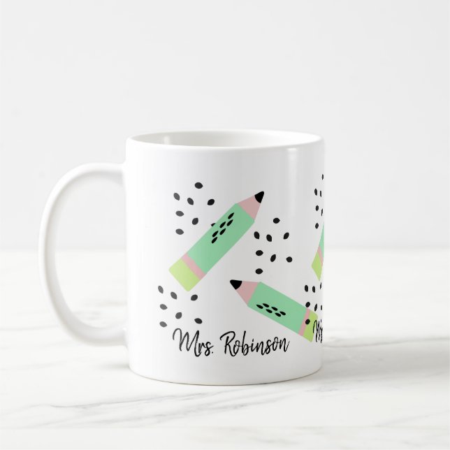 Vattenmelonfrön Tillbaka till skolan  Lärarpresent Kaffemugg (Vänster)