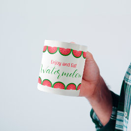 Vattenmelonkaffe mönster Mugg
