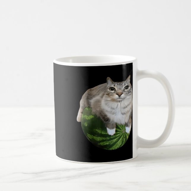 Vattenmelonkattens Fånig Kattkött Kaffemugg (Höger)